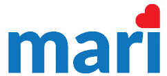 A green background with blue letters that say " mail ".